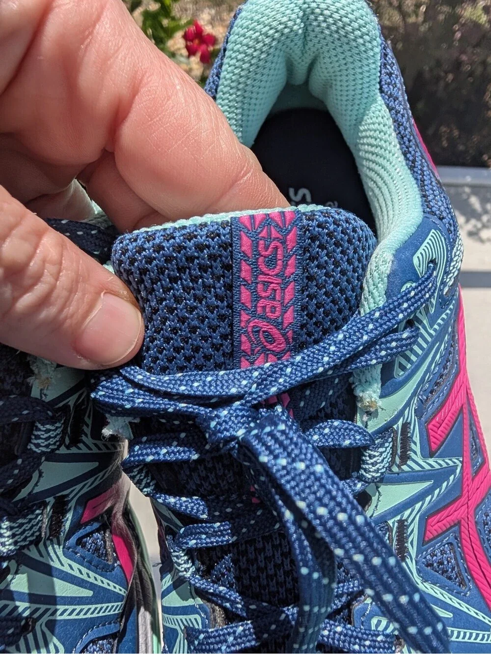 ASICS GEL-Venture 8 Blue Pink Women's Size 11.5 W Wide Trail Running Shoes